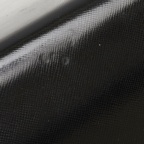 Versace Sunburst Gold Hardware Handbag Vanity Bag Black Enamel Leather - Picture 6 of 10